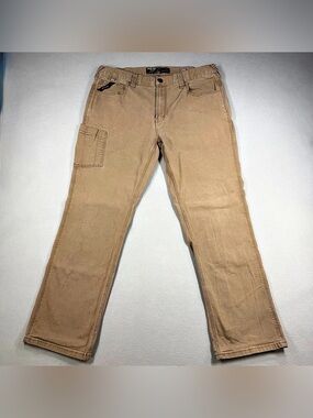 Ariat Rebar M4 Relaxed Straight Khaki Tan Work Pants Men’s 38x30 Outdoors.